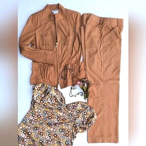 APRIORI 2 Piece Set - Jacket & Pants, Tan